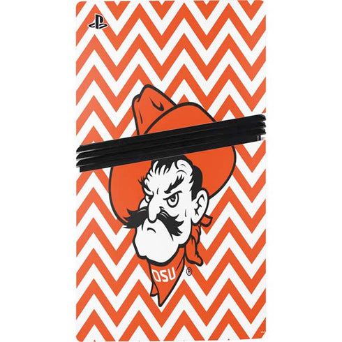 Oklahoma State University Chevron Print PS5 Pro Console Skin